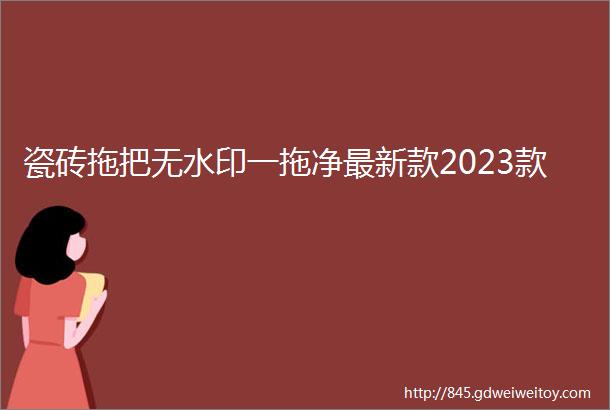 瓷砖拖把无水印一拖净最新款2023款